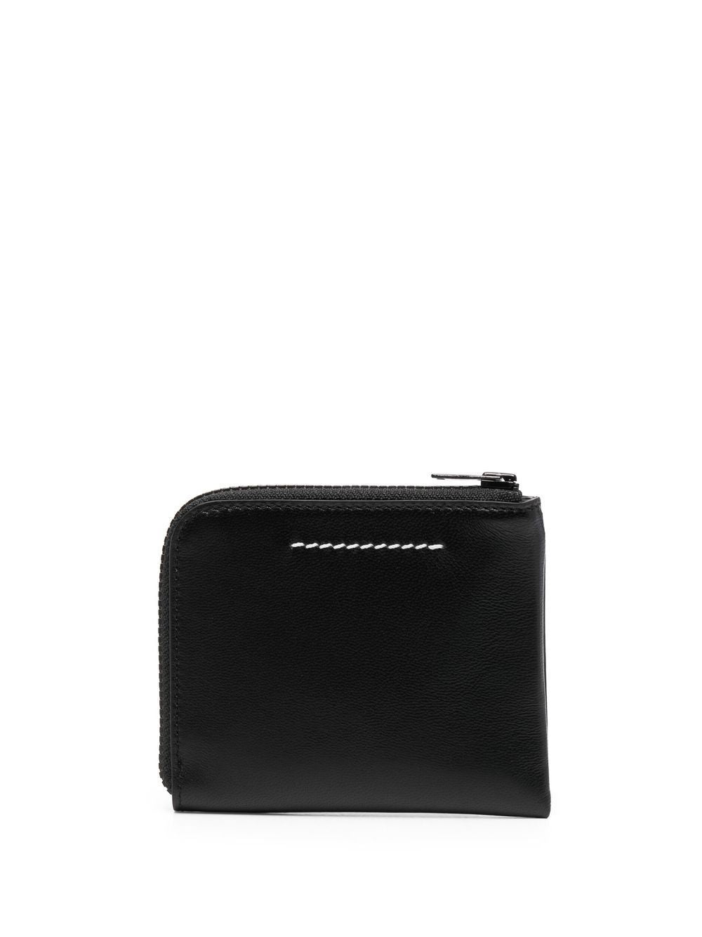 Zipped logo-embossed purse