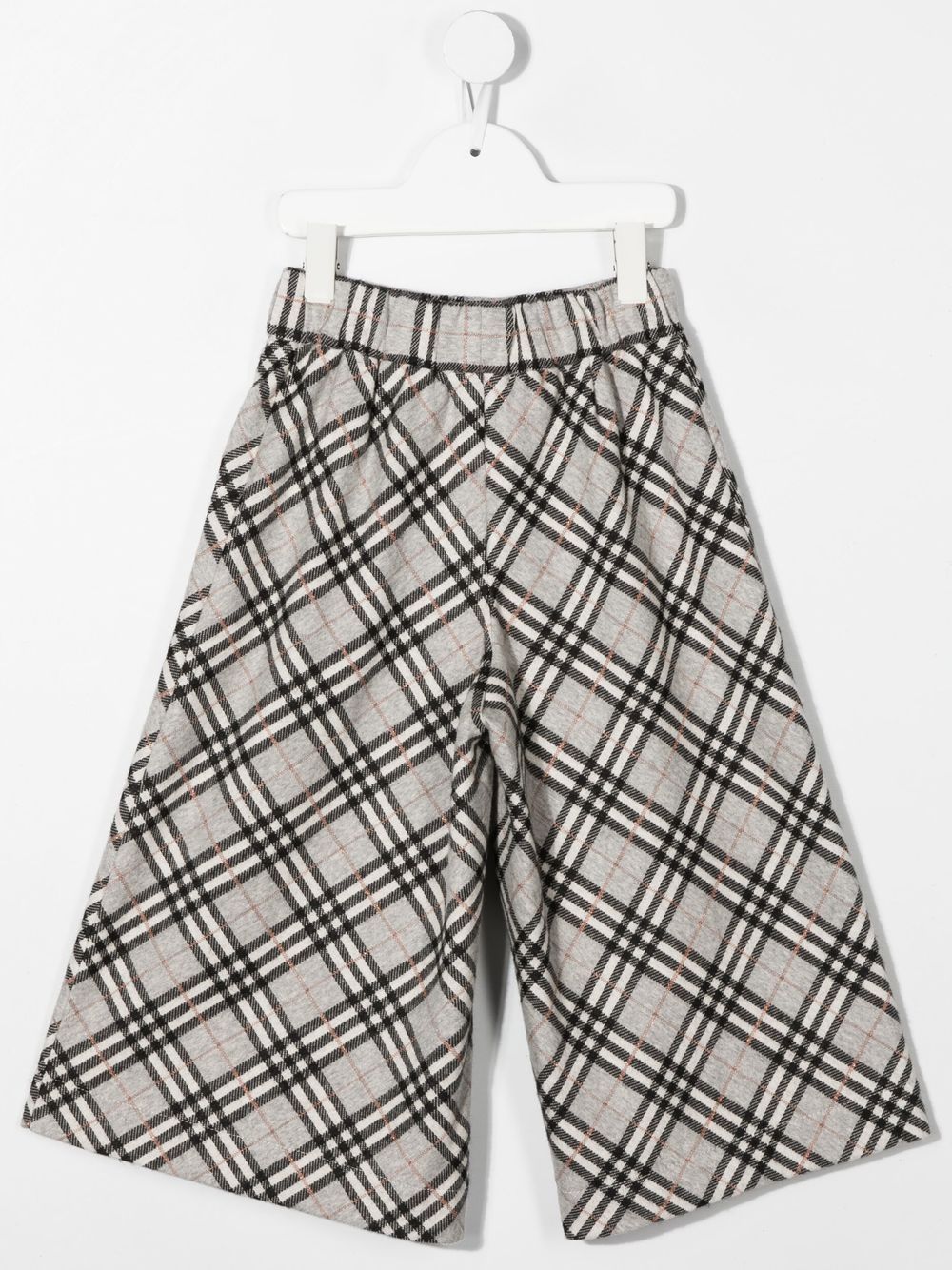 Plaid wide-leg trousers