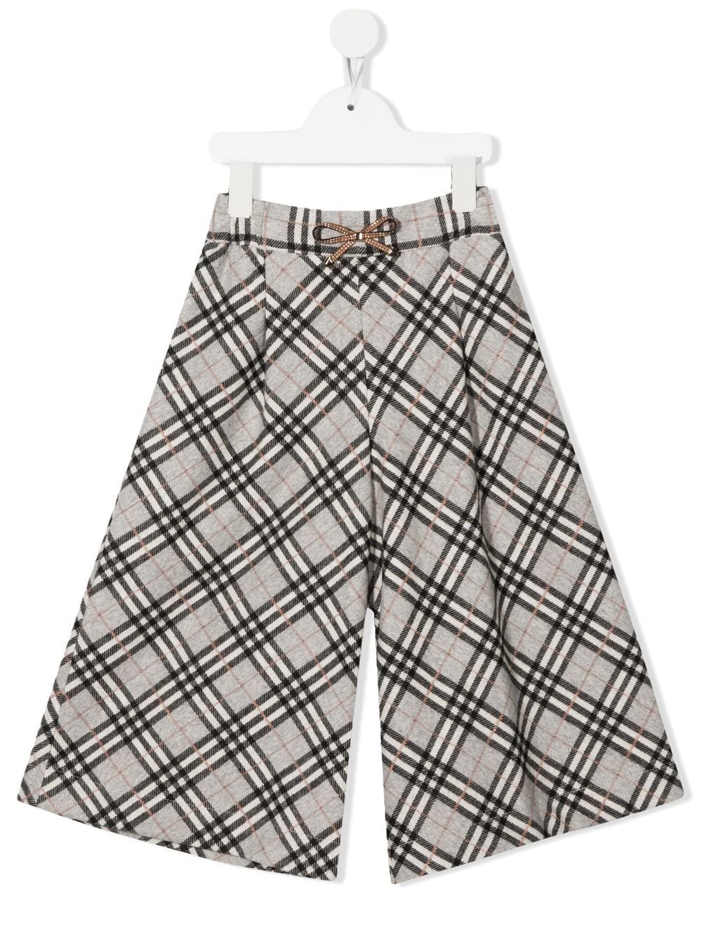 Plaid wide-leg trousers