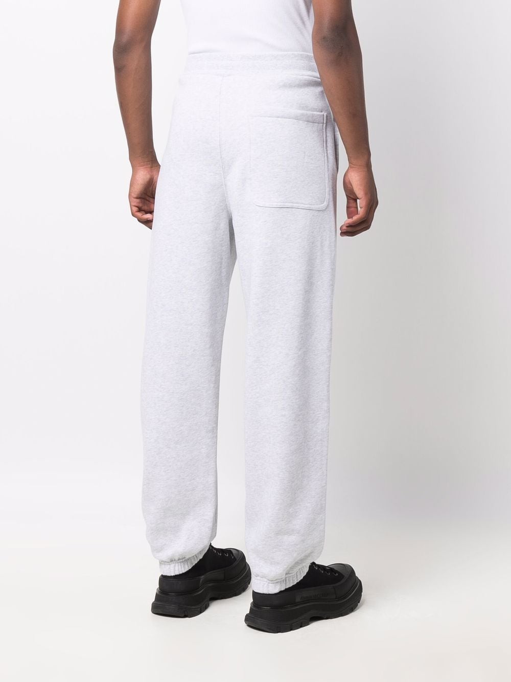 Grey cotton logo-print track pants