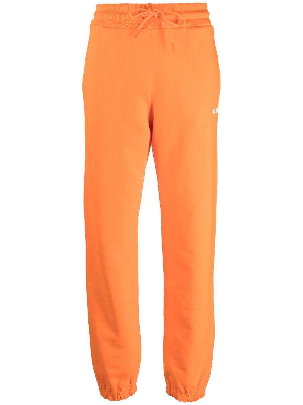 orange logo-print track pants