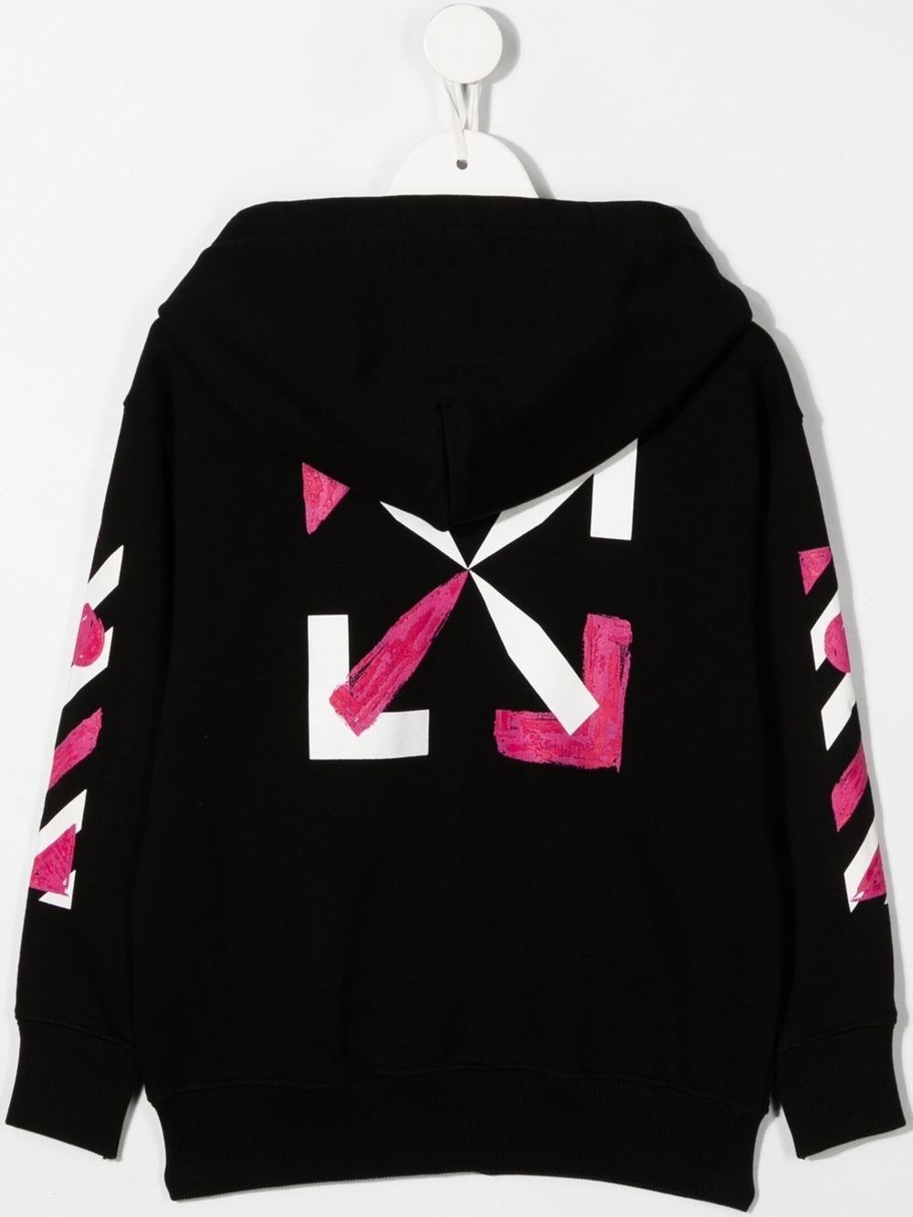 black Arrows logo zip-up hoodie