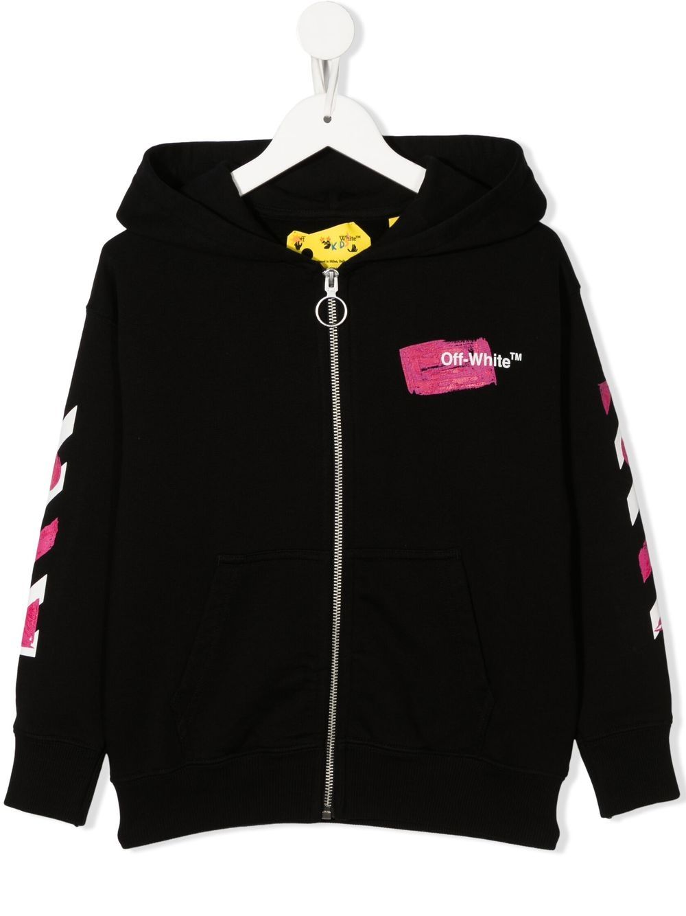 black Arrows logo zip-up hoodie