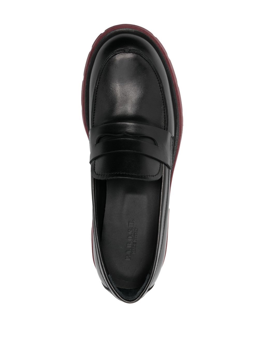 black Moki contrast chunky-sole loafers