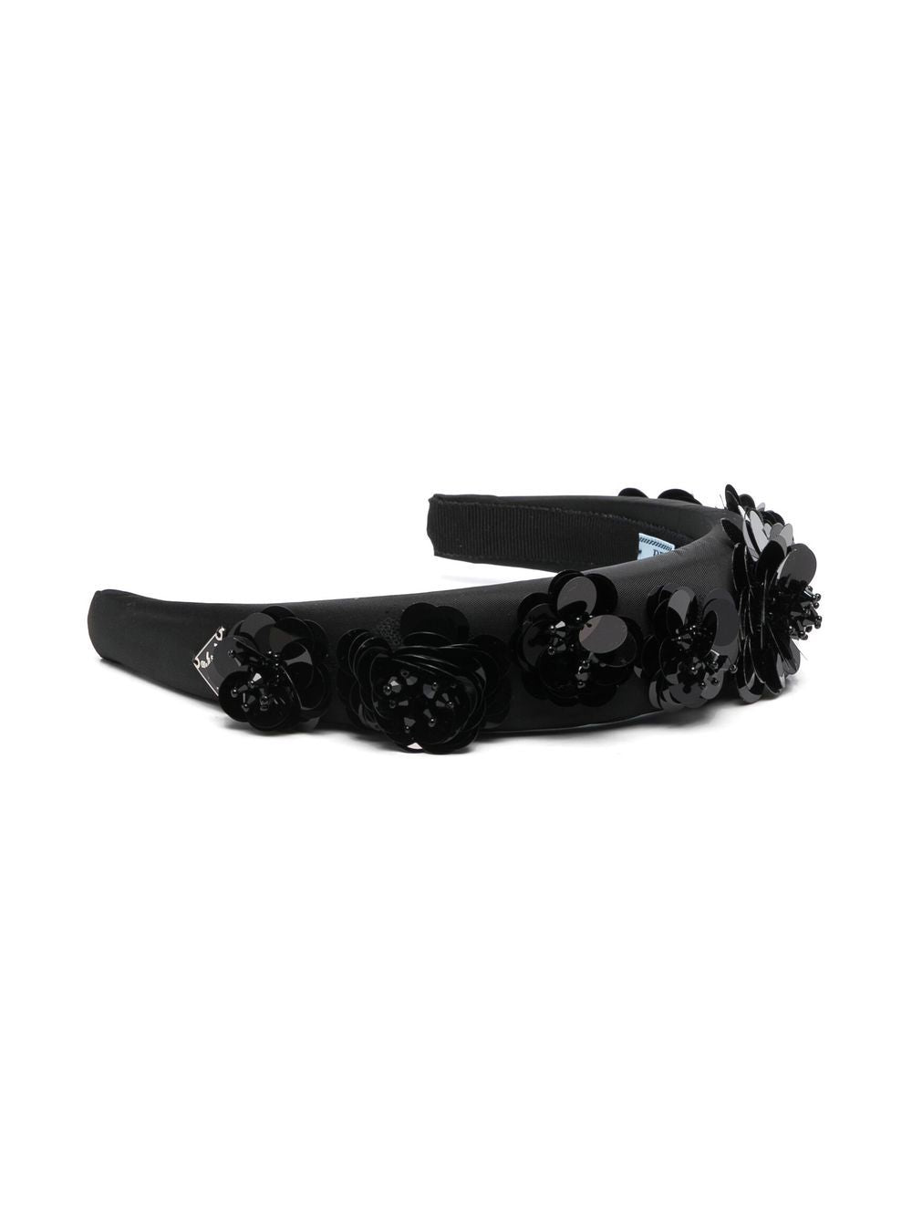 Re-nylon headband with 3D flowers 1IH019 11WPF0002 PRADA 