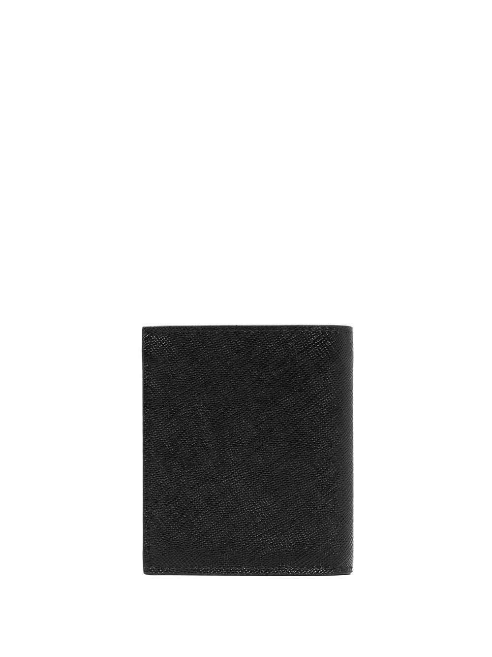 portafoglio bi-fold in pelle