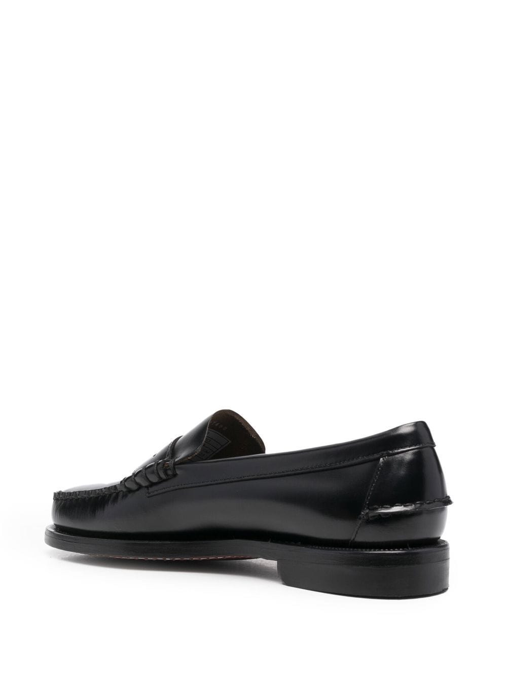 Black leather classic loafers