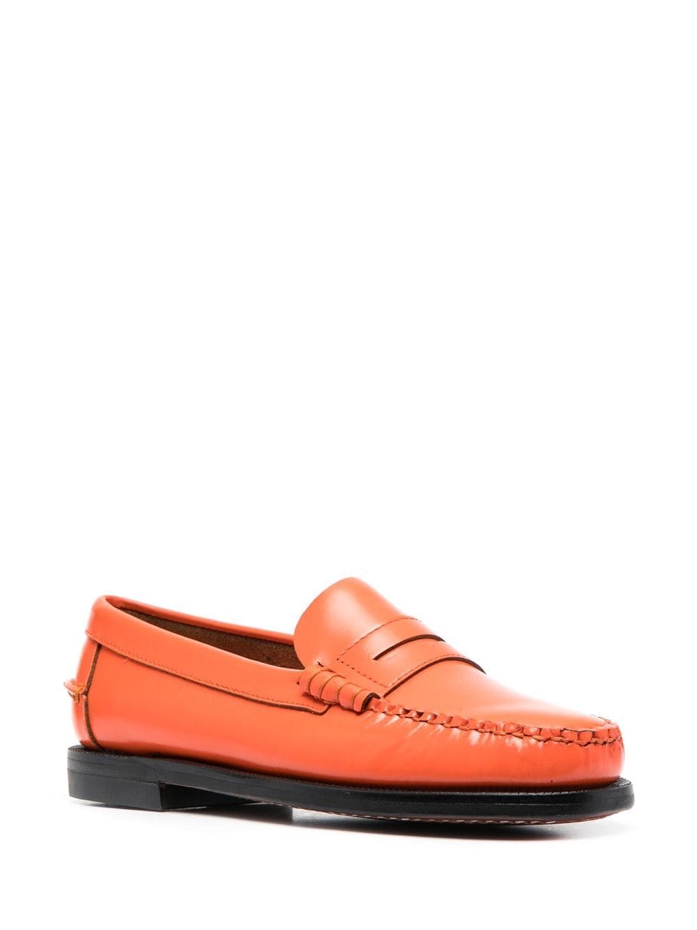 Penny strap leather loafers