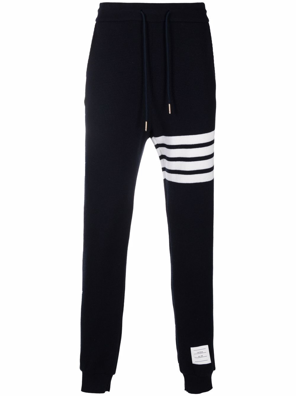 SWEATPANTS IN CASHMERE WOOL WAFFLE W/ ENG 4 BAR NAVY3