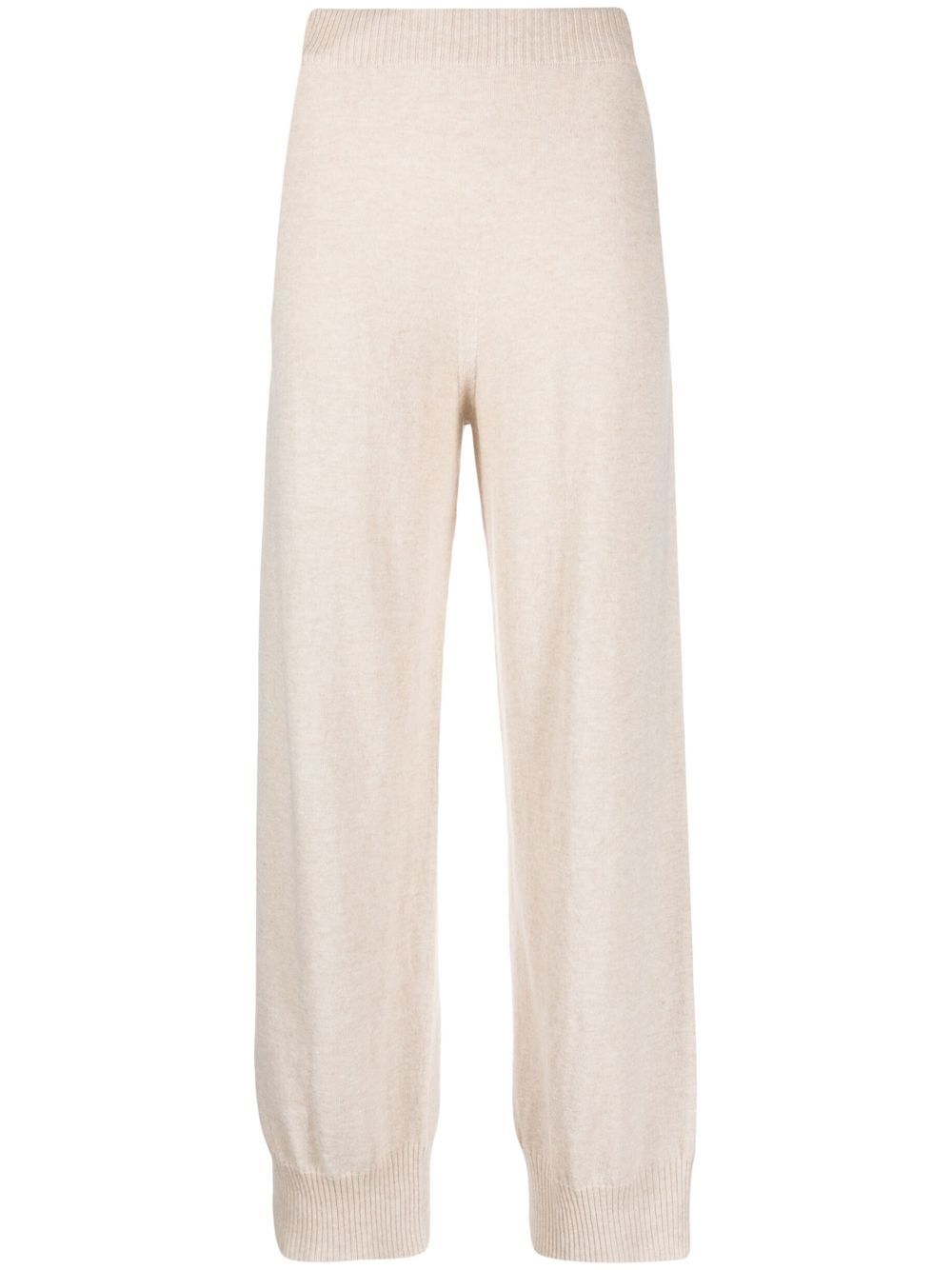 Elasticated fine-knit trousers