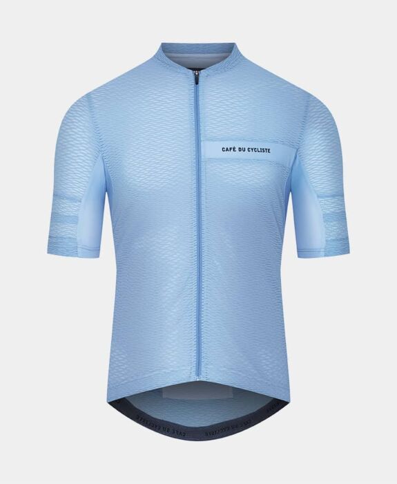 Men's Ultralight Cycling Jersey CHRISTELLE LIGHT BLUE CAFÉ DU CYCLISTE 
