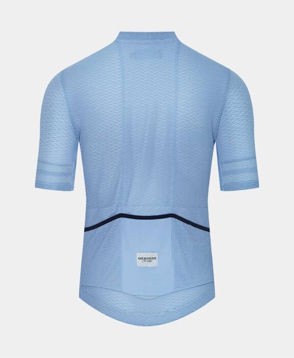 Men's Ultralight Cycling Jersey CHRISTELLE LIGHT BLUE CAFÉ DU CYCLISTE 