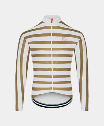 CLAUDETTE long sleves cycling shirt CLAUDETTE DARK GOLD CAFÉ DU CYCLISTE 