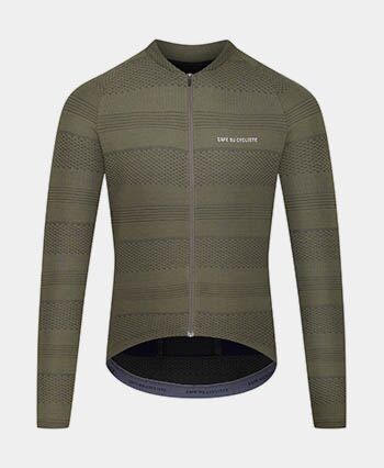 Corinne long sleeve cycling ersey CORINNE MOSS GREEN CAFÉ DU CYCLISTE 