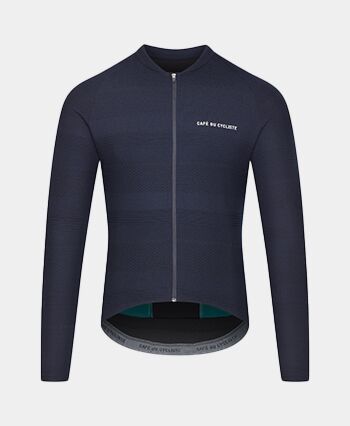CORINNE Blue long sleeve cycling jersey CORINNE NAVY CAFÉ DU CYCLISTE 
