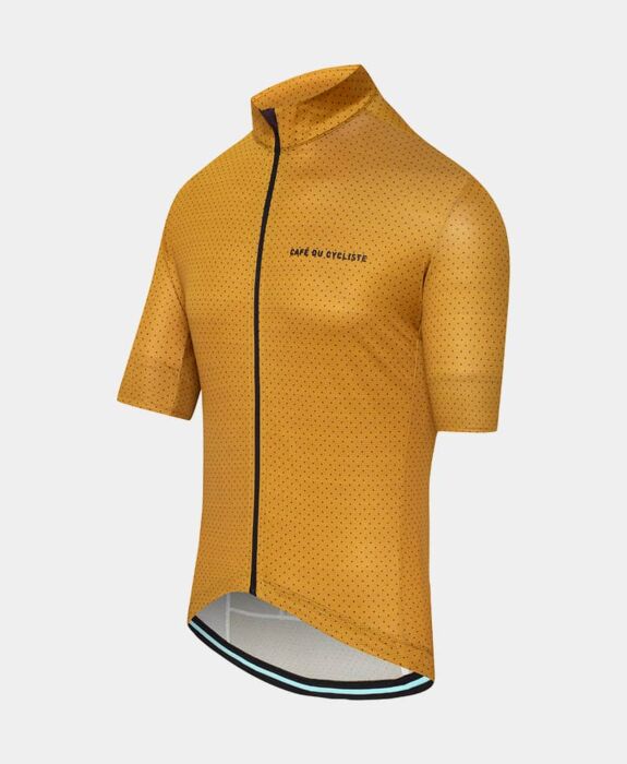 FLEURETTE Lightweight Cycling Jersey FLEURETTE JERSEY GOLDEN OLIVE CAFÉ DU CYCLISTE 