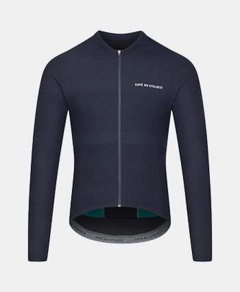 CORINNE Blue long sleeve cycling jersey