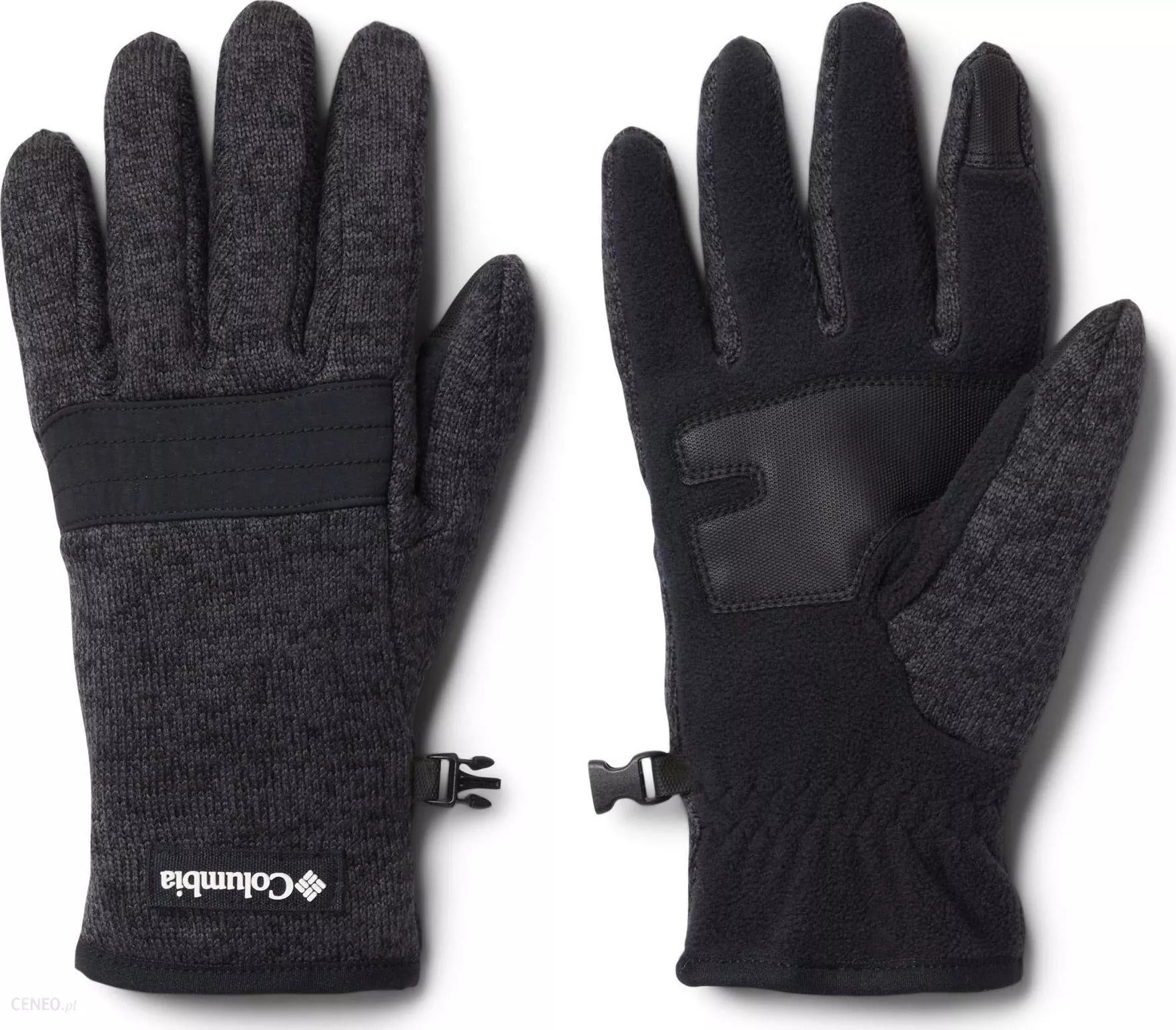 Two-tone gloves with leather insert