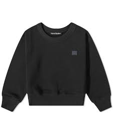 Black sweatshirt with applied logo