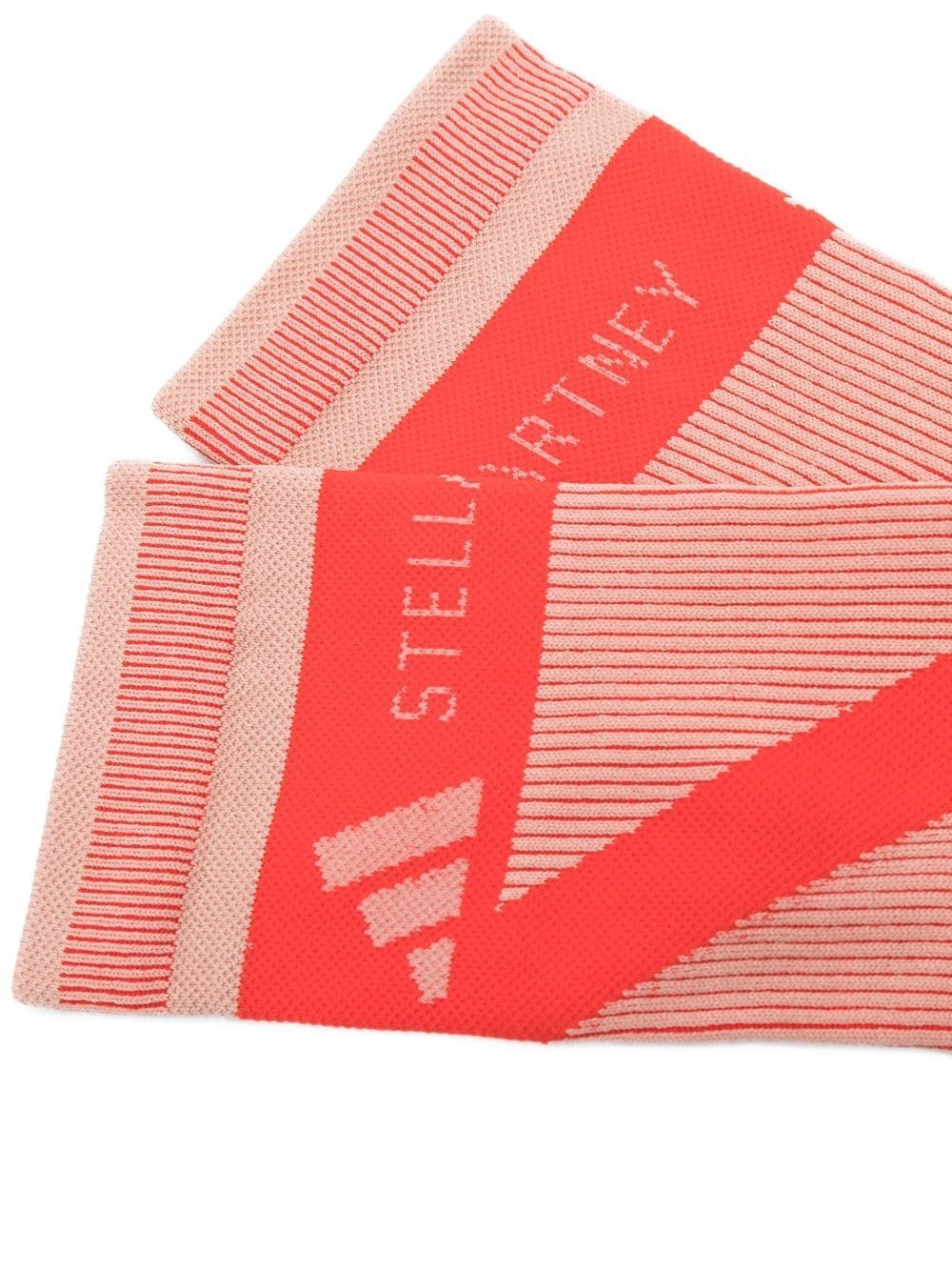 Red intarsia-knit logo socks