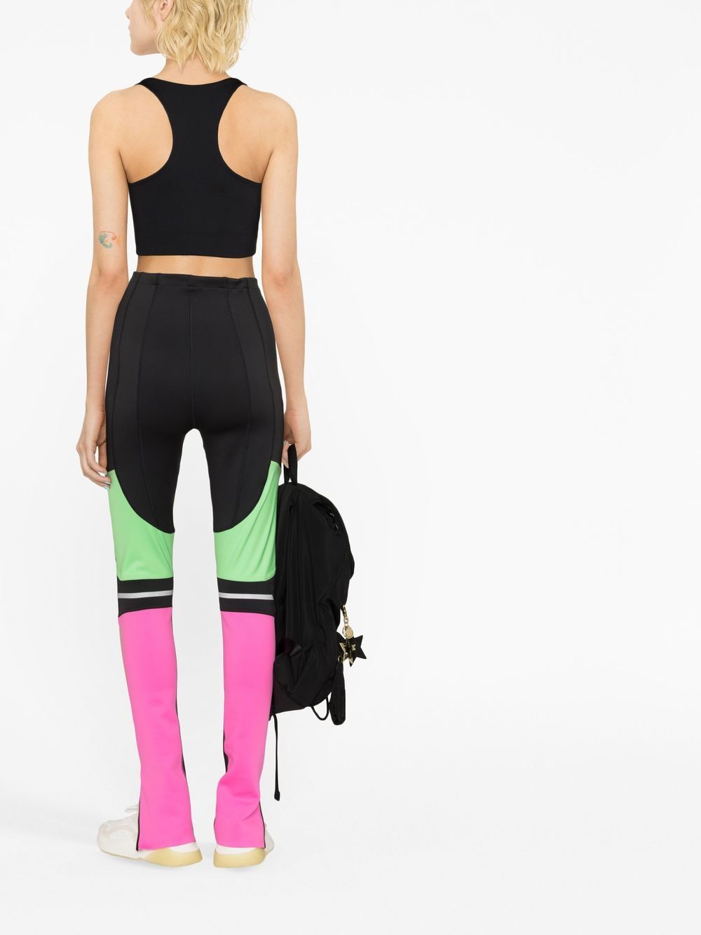 Colour-block panelled leggings