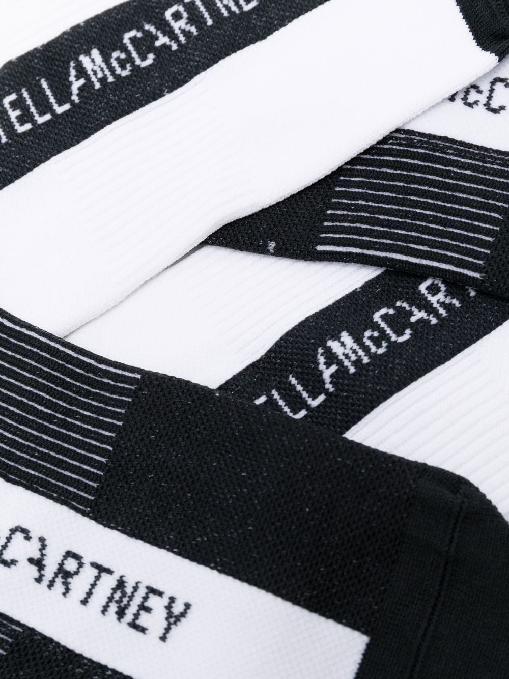 Intarsia-knit logo socks