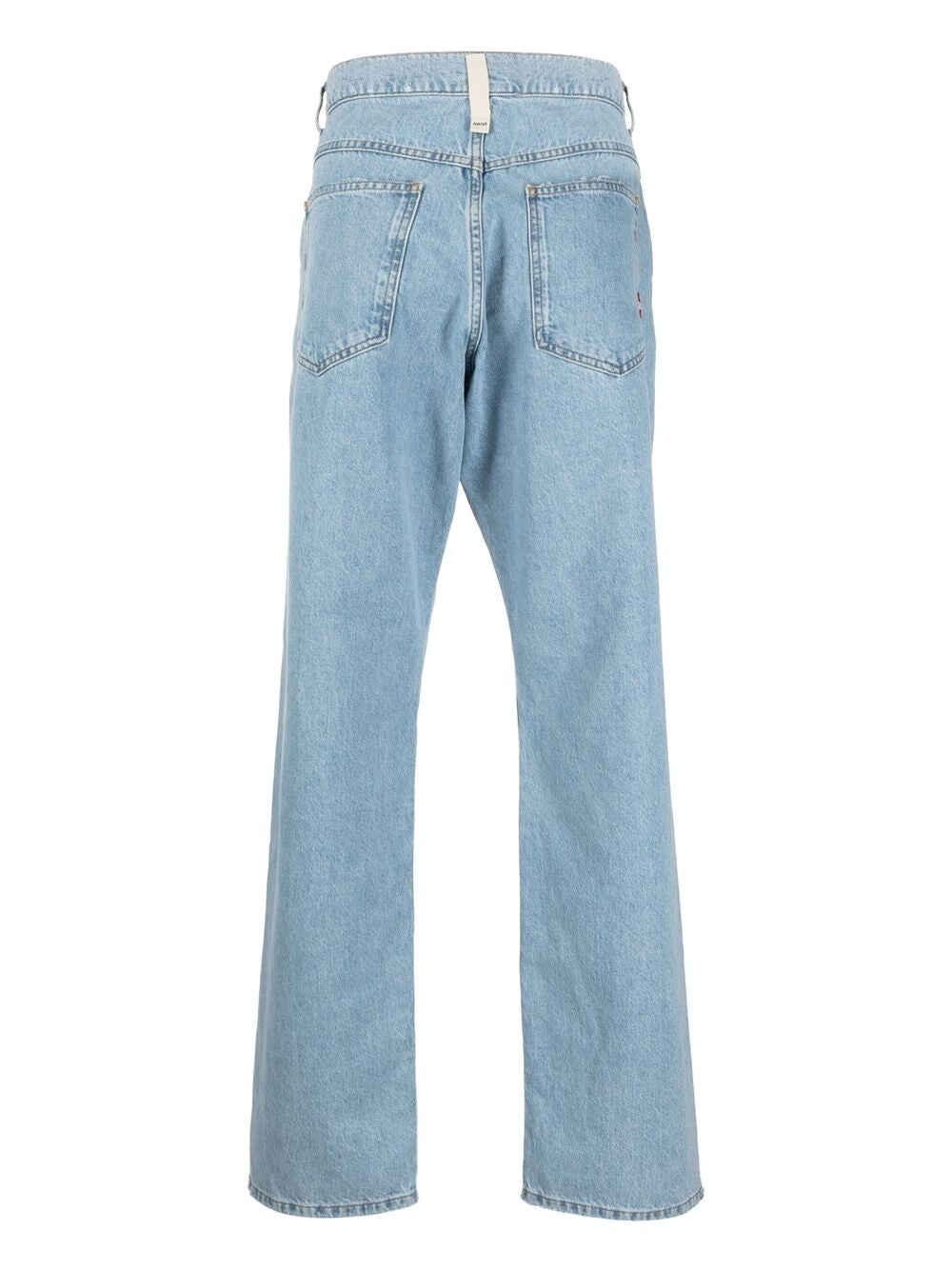 Straight-leg denim trousers