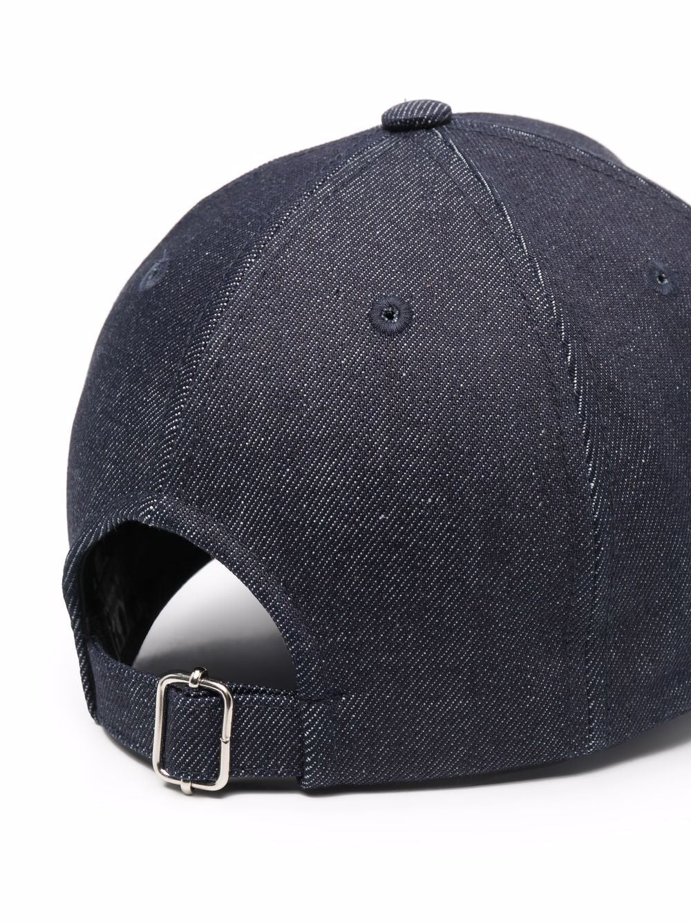 Cappellino in cotone blu con stampa logo