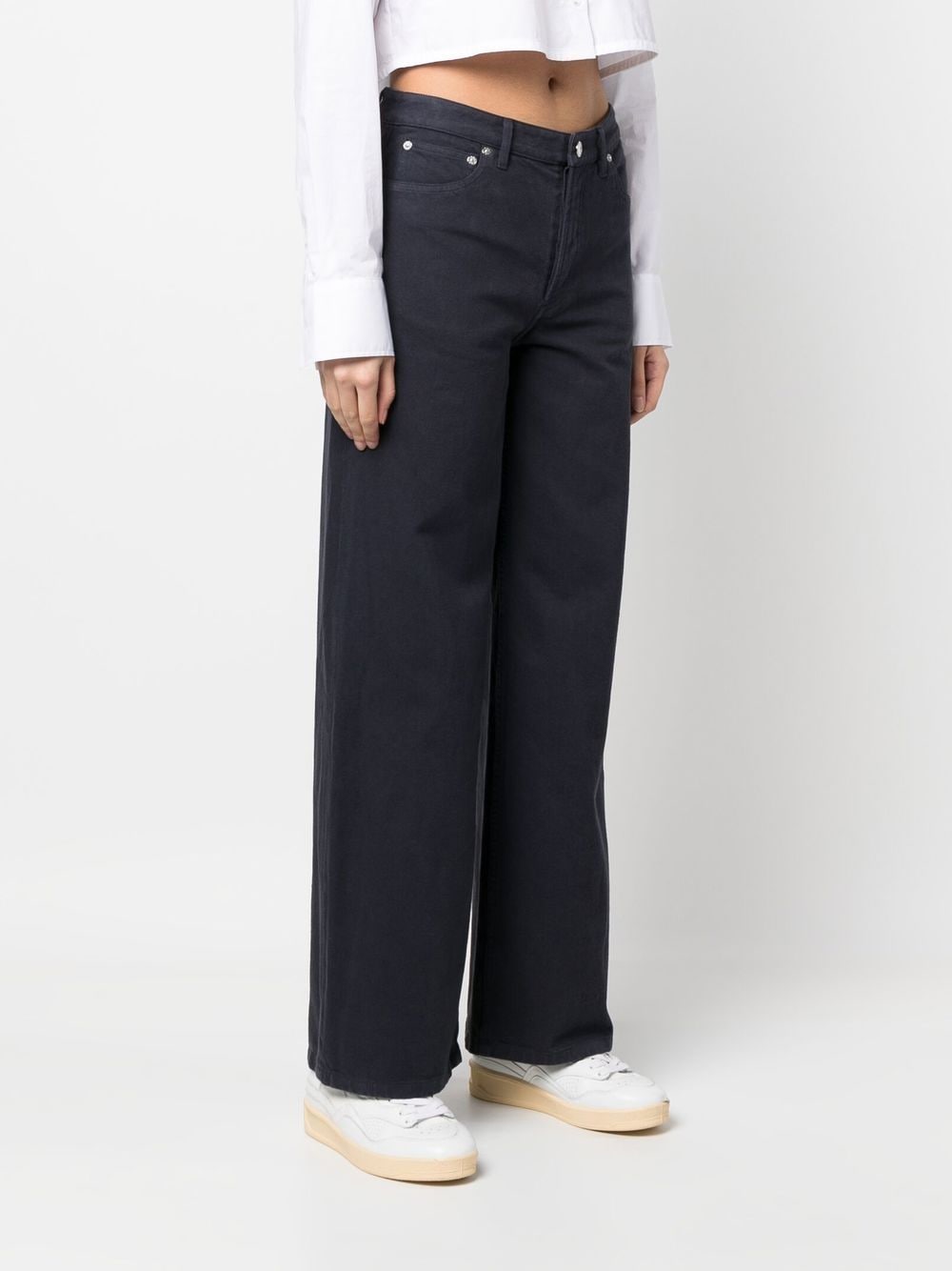 Blue wide-leg trousers