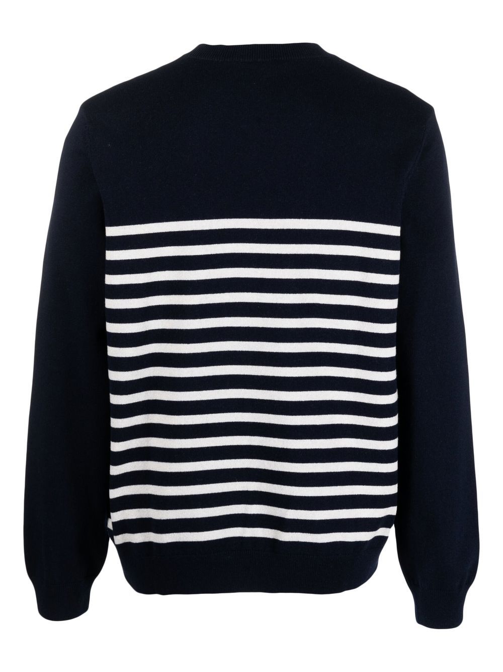 Withe/blue Mattew stripe-print knit sweatshirt