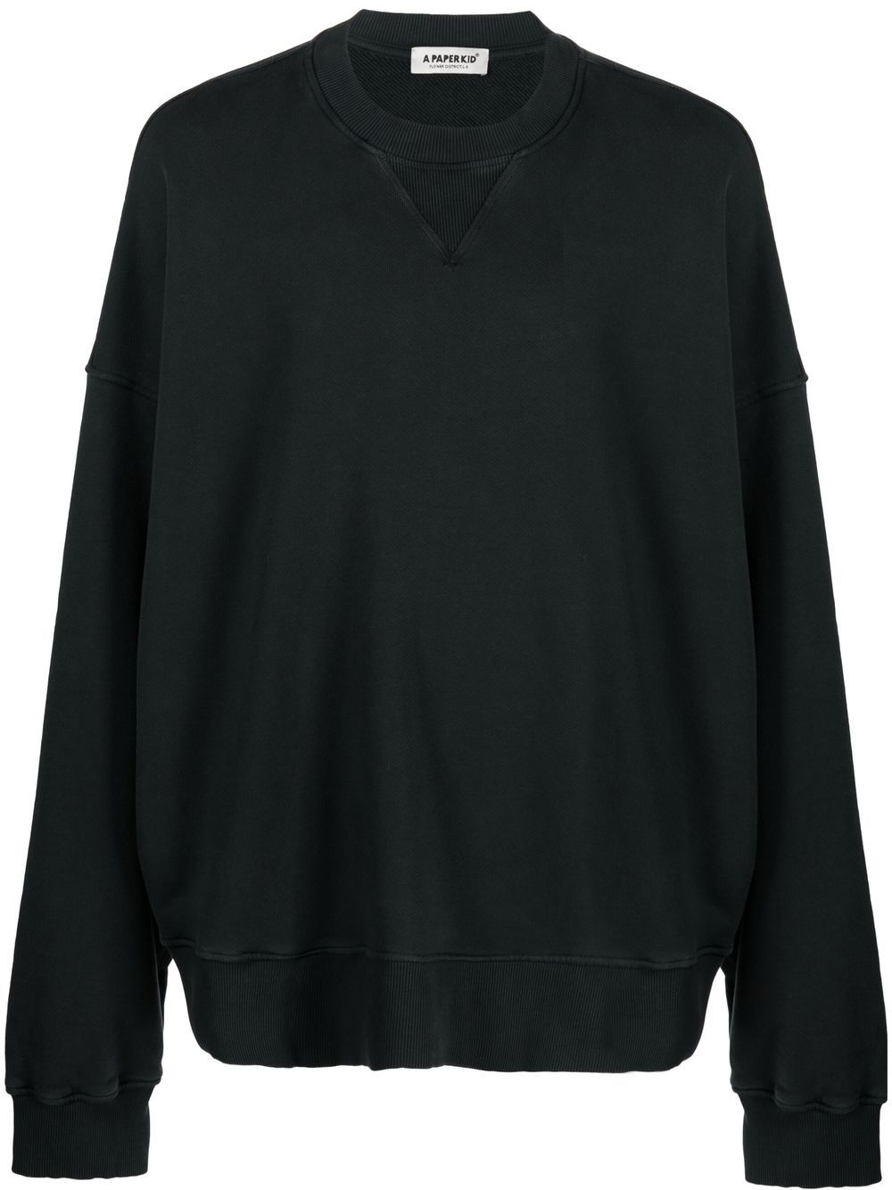 Black slouchy cotton sweatshirt