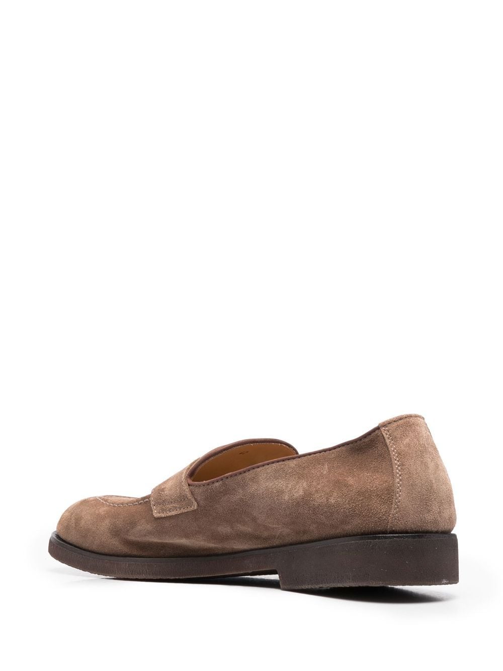 Low-heel suede loafers