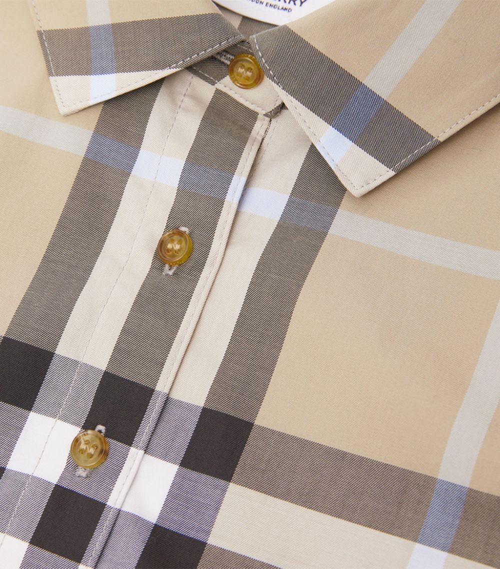 Check-pattern shirtdress