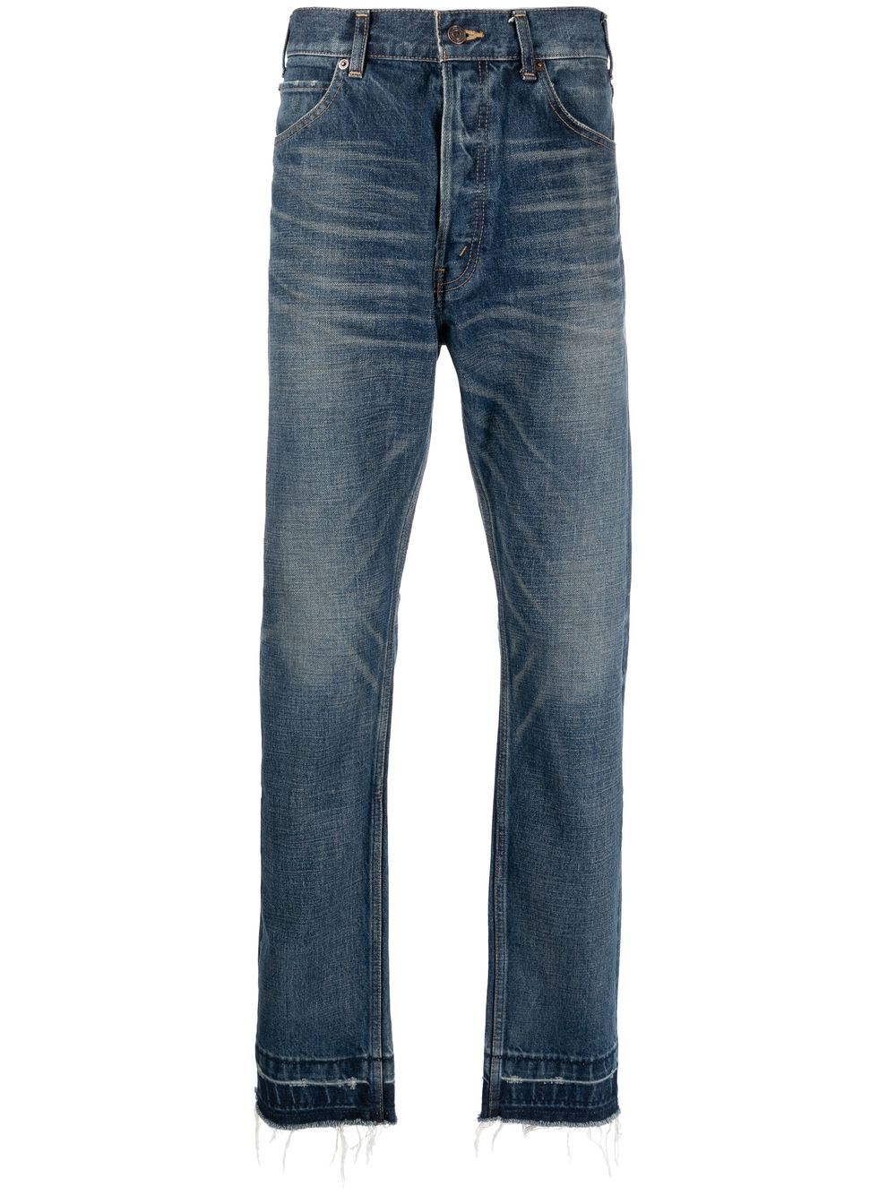 Straight-leg denim jeans