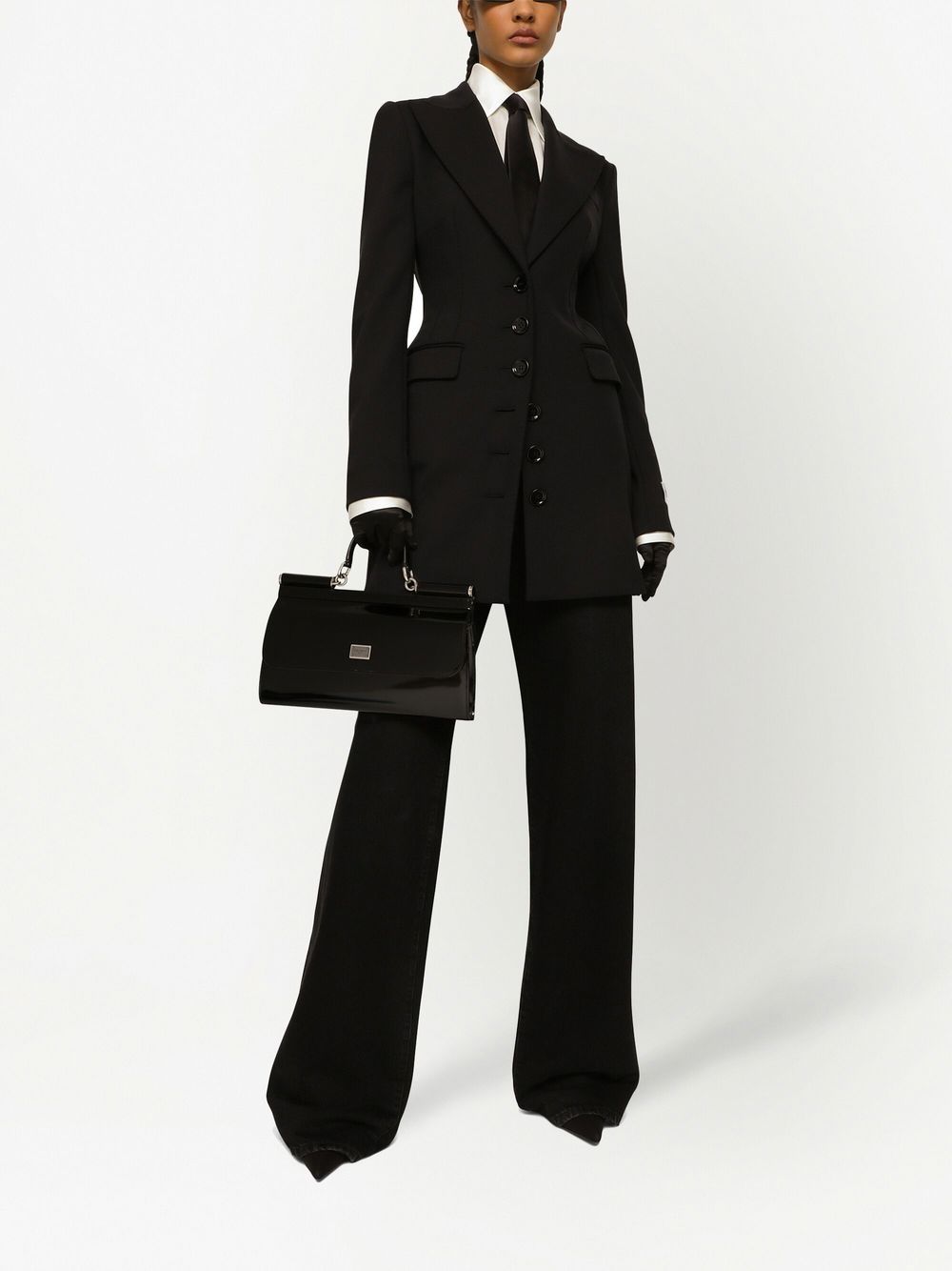 Kim Dolce&amp;Gabbana<br> Blazer aderente con revers a lancia
