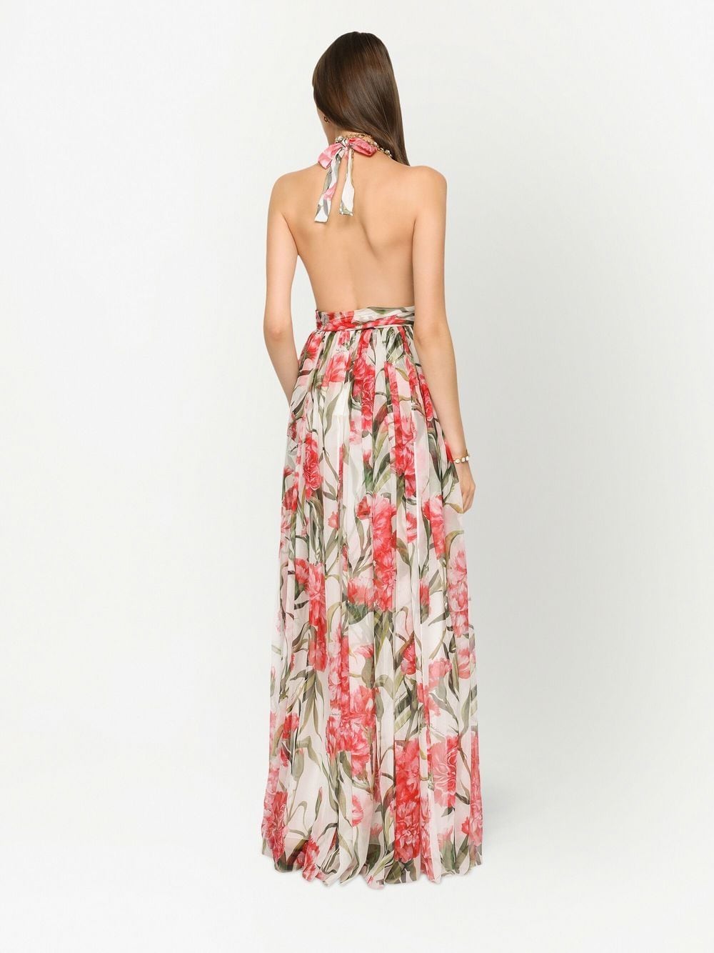 Floral-print V-neck maxi dress