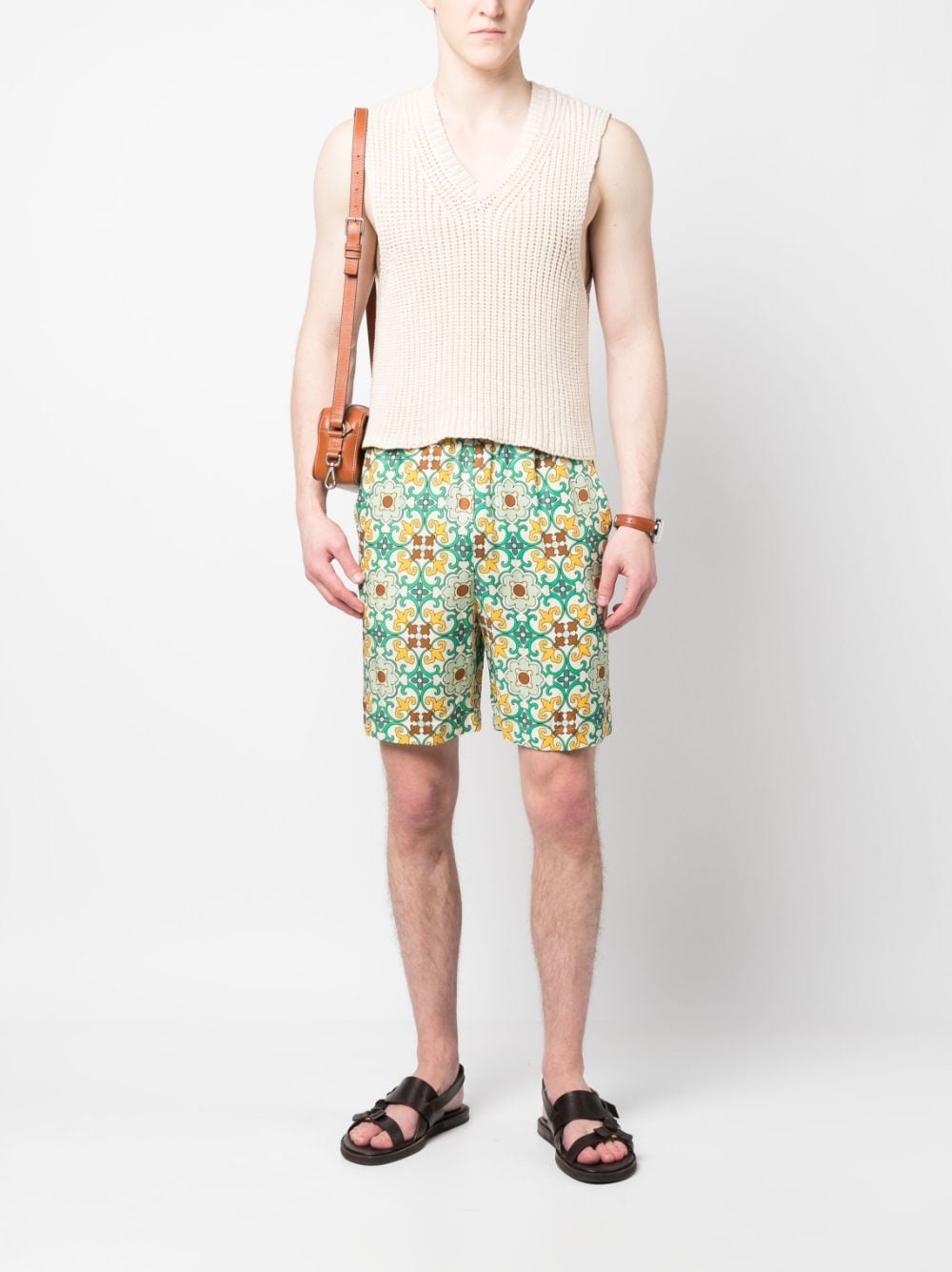 All-over graphic-print shorts