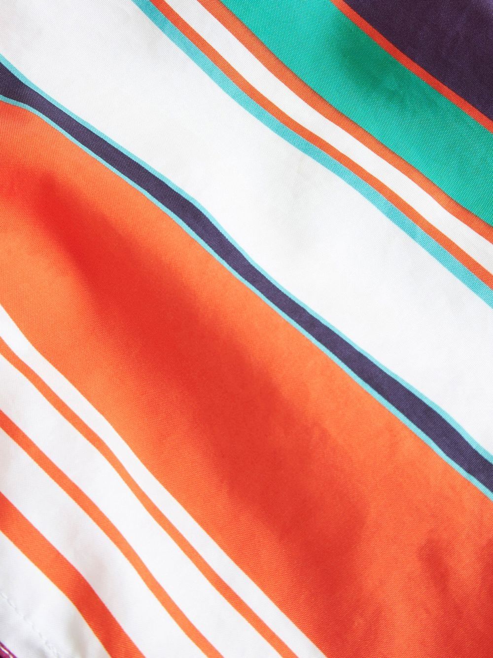 Multicolor striped swim shorts