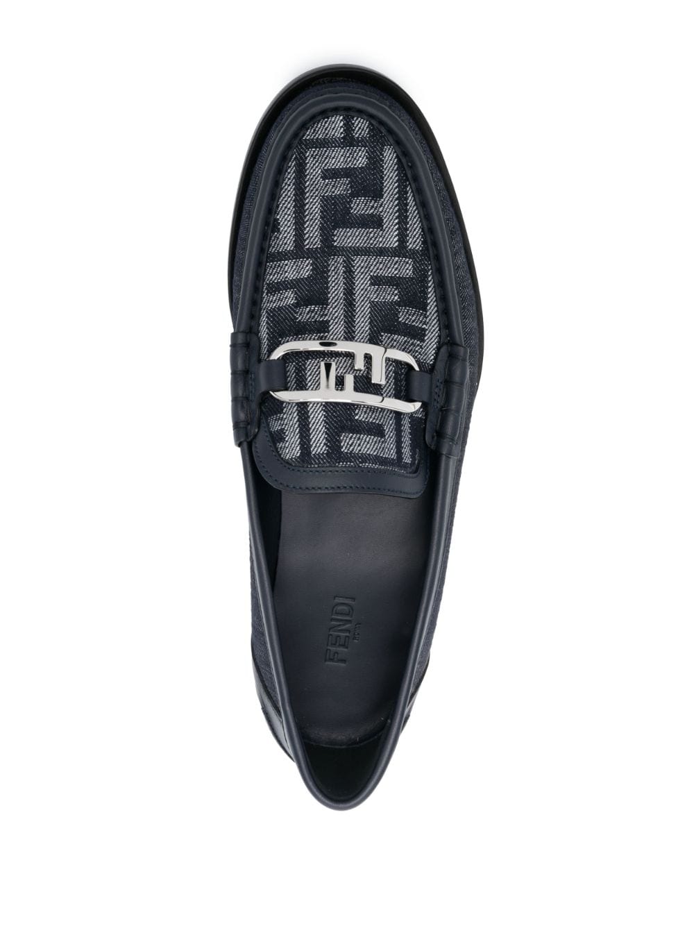 Logo-plaque leather loafers