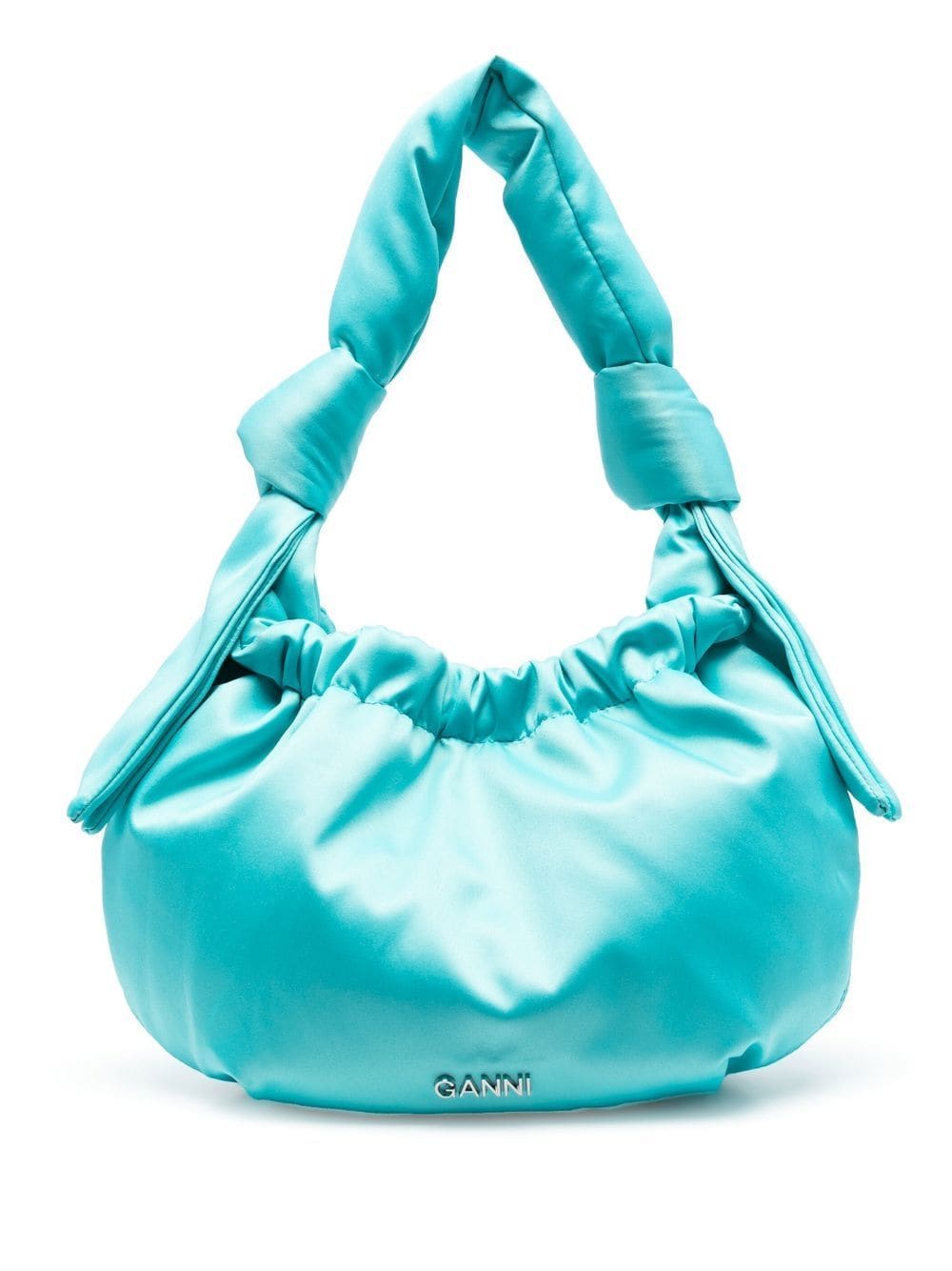 Satin-finish knot-detail bag