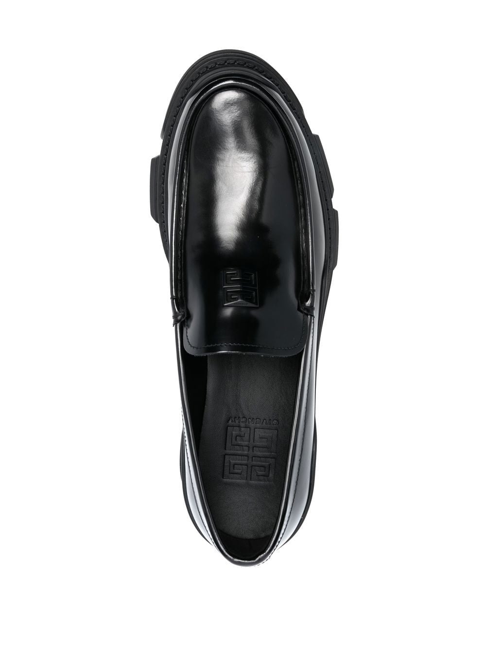 Embossed-logo loafers