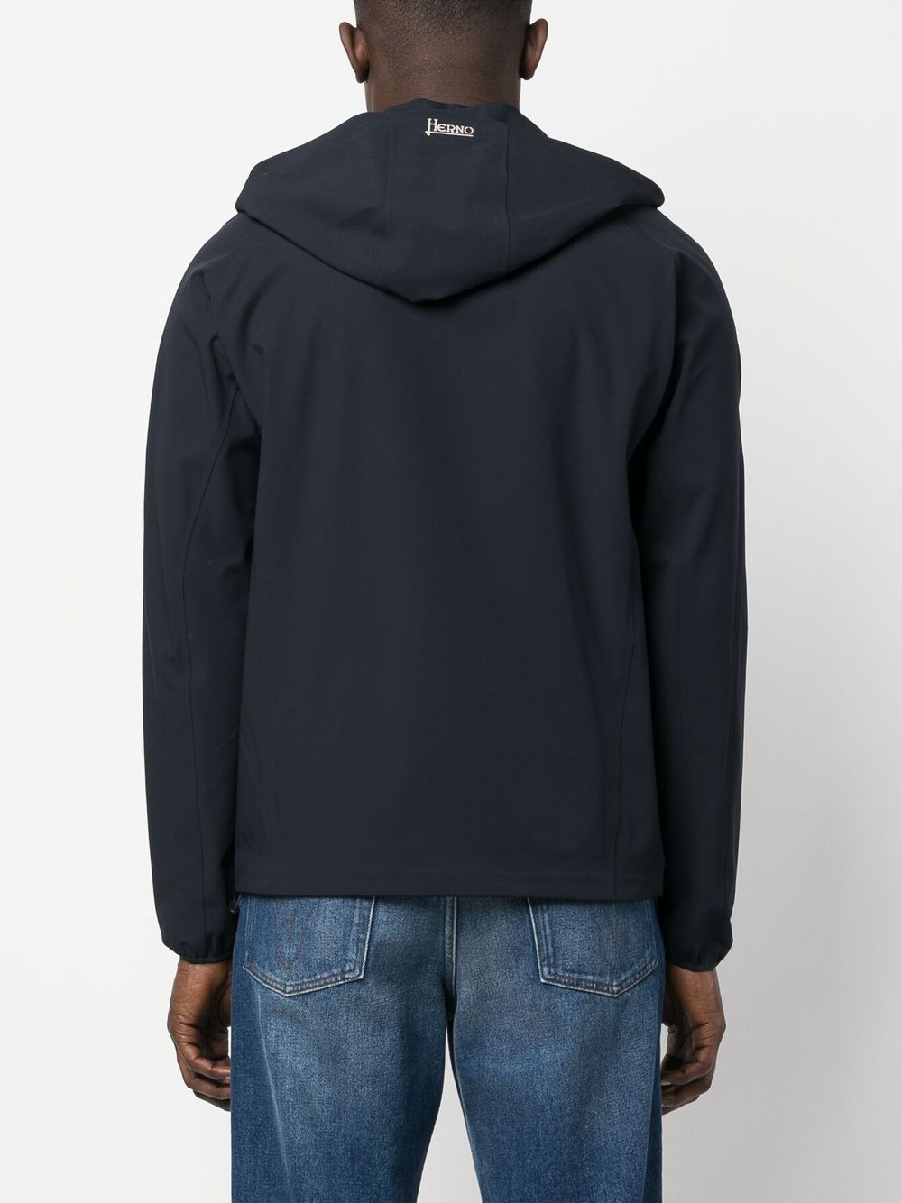 Zip-up hooded bomber jacket