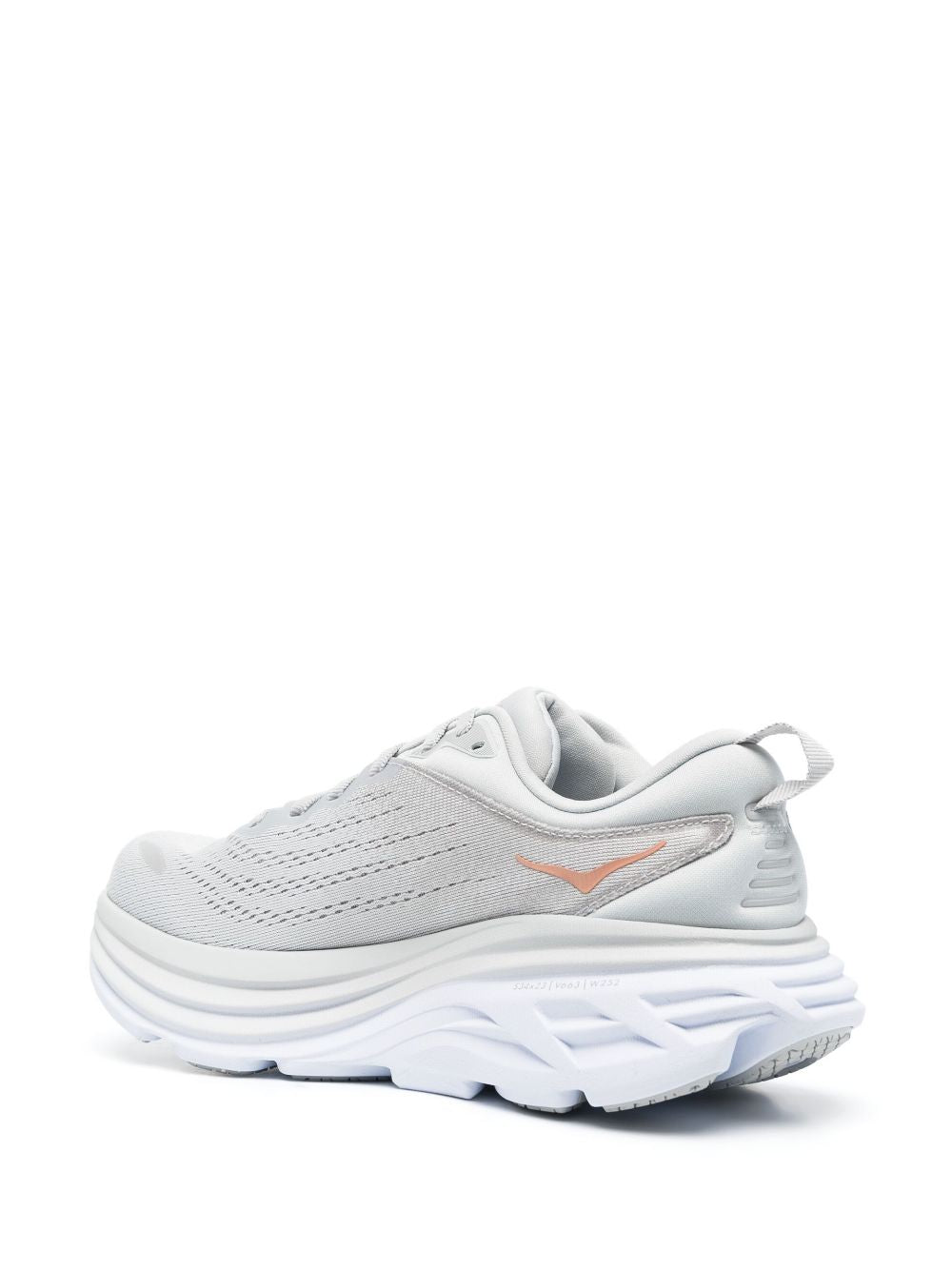 Grey low-top running sneakers