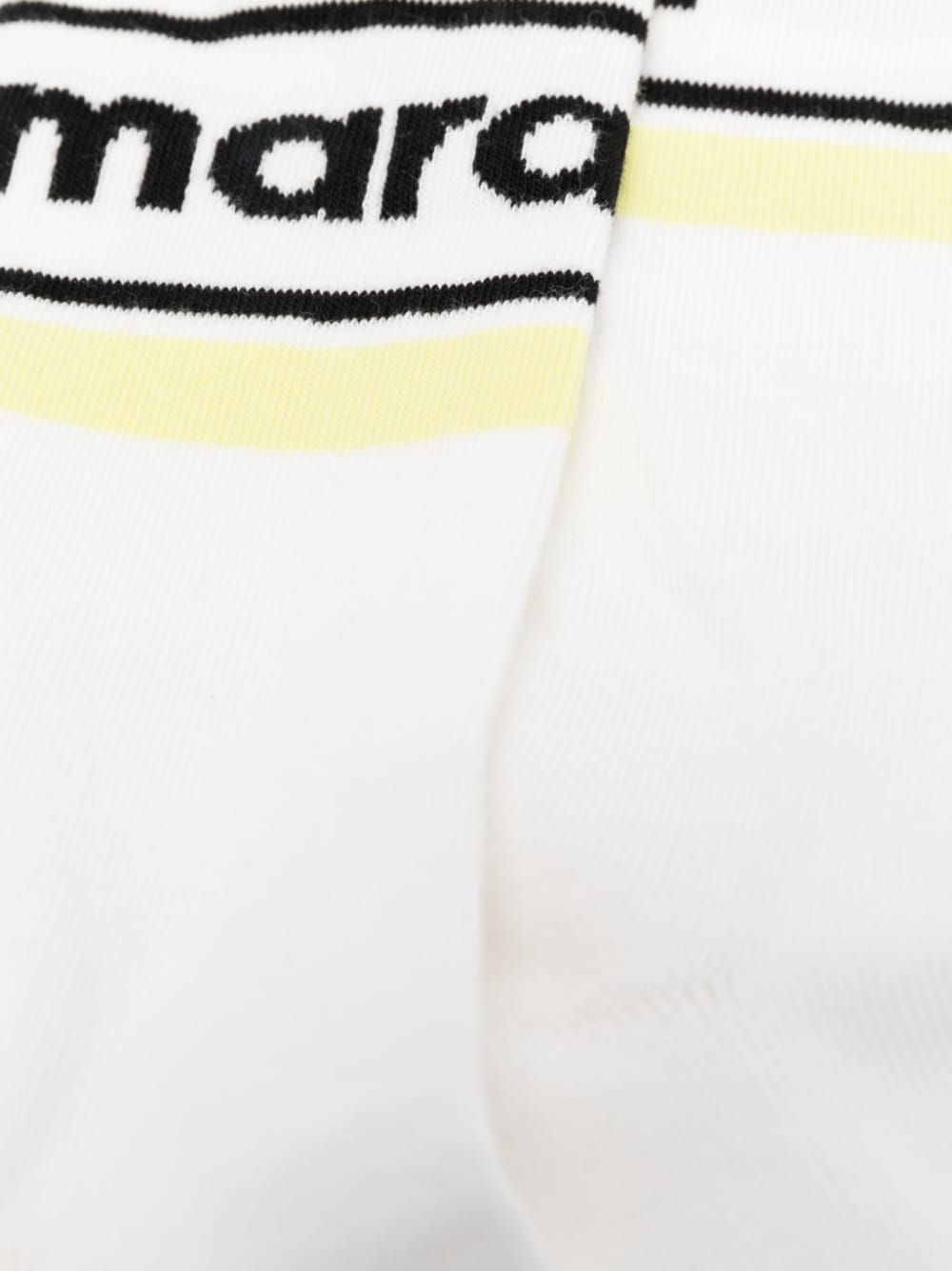 Calzini gialli/neri/bianchi Dona con logo intarsiato