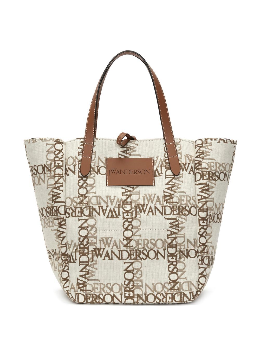 Embroidered-logo tote bag