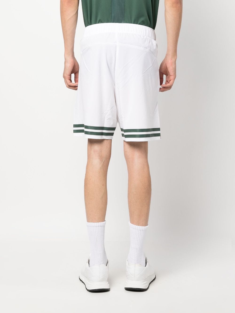 Pantaloncini sportivi elasticizzati con stampa logo
