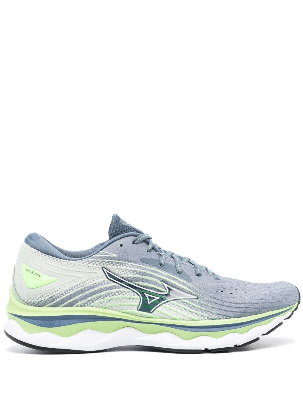 Grey/green Wave sky 6 running shoes