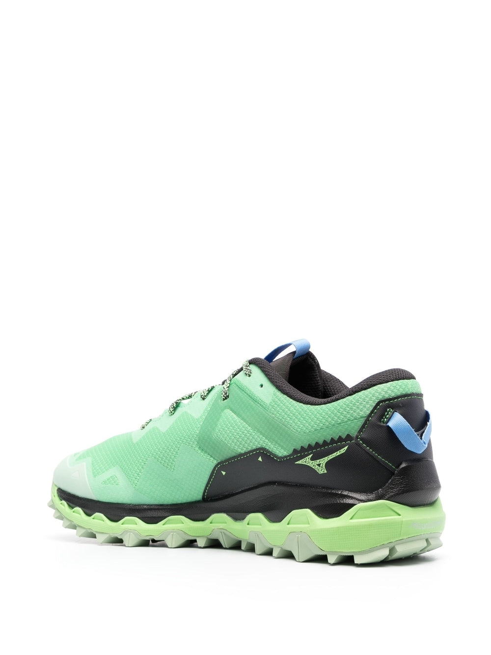 Black/green Wave mujin 9 running sneakers
