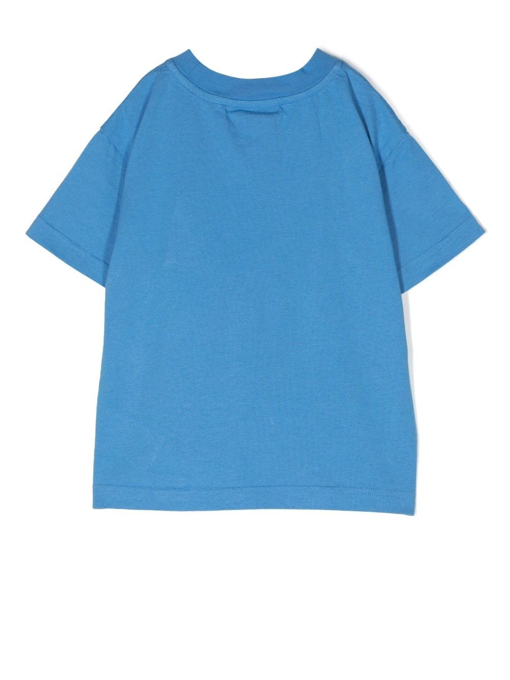 Light blue Smiley teddy-print cotton T-shirt