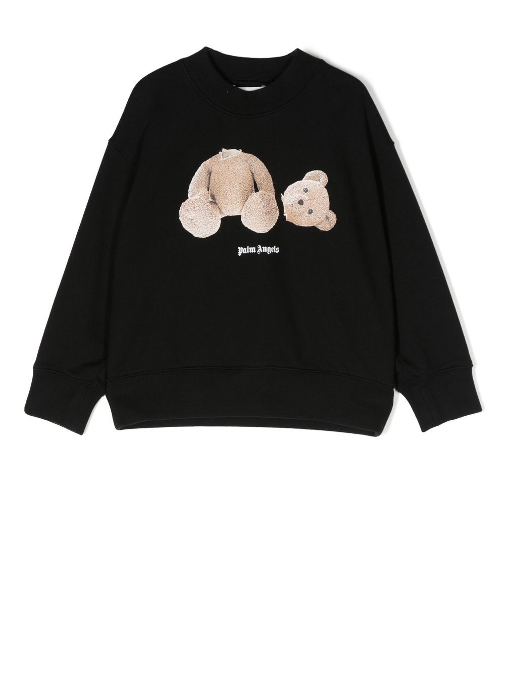 Teddy-print cotton sweatshirt